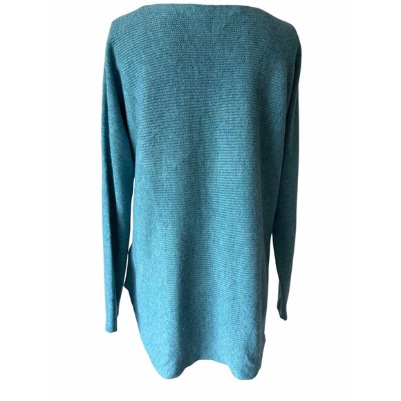 Max studio Cashmere Sweater Top Large Blue - Picture 2 of 8